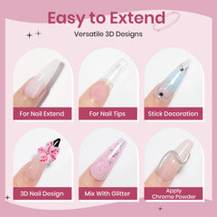 SUPWEE Pink solid builder gel for soft, natural-looking nail enhancements.