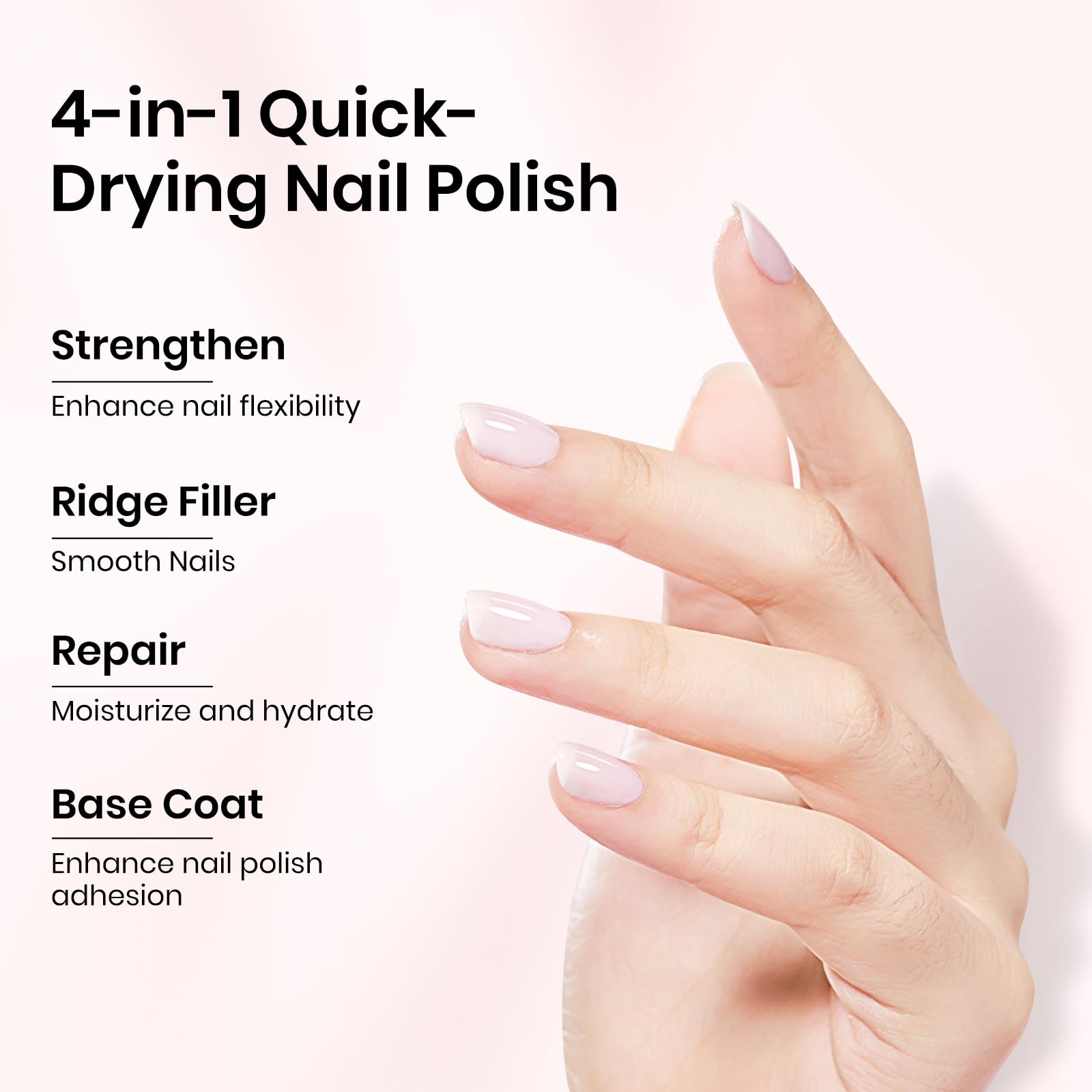 Prep nails scene with clean nails and filing for better adhesion