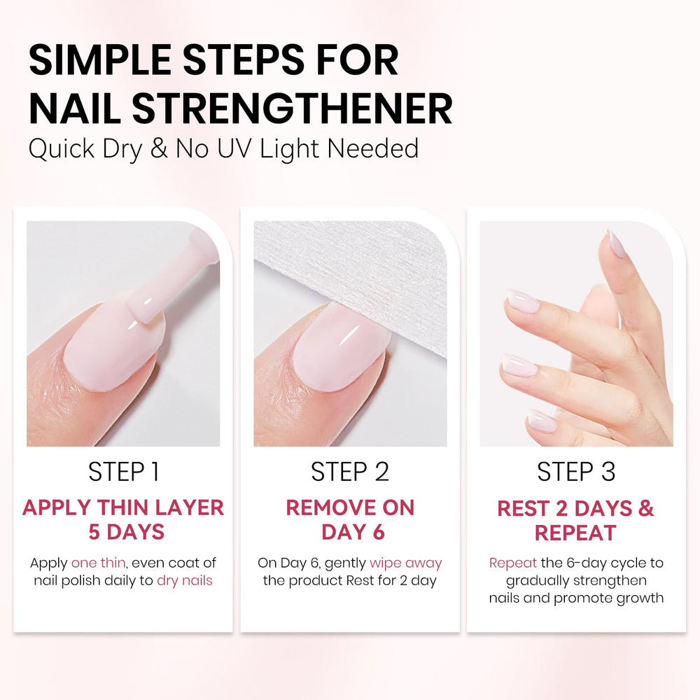 SUPWEE Quick Dry Strengthener brush applying formula for a smooth base