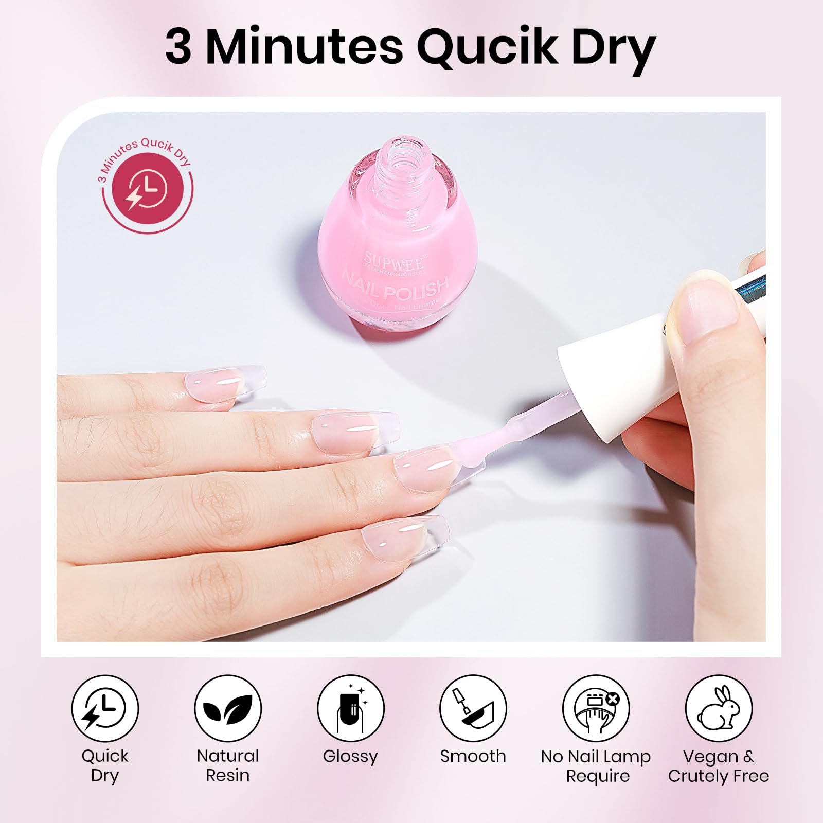 Nails look more even and glossy after SUPWEE use
