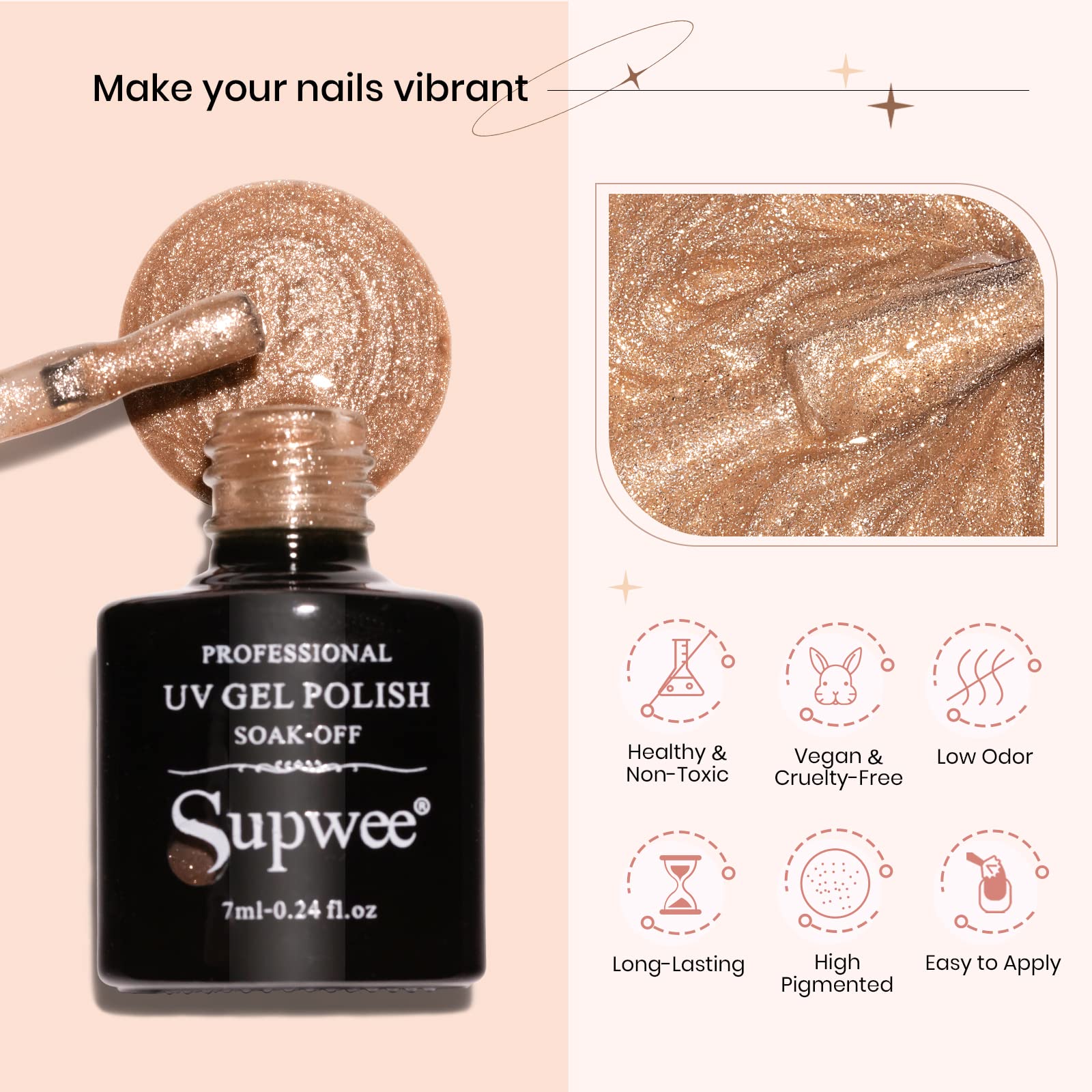 SUPWEE soak-off kit included for easy removal