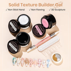 SUPWEE solid builder gel clear for seamless nail extensions at home.