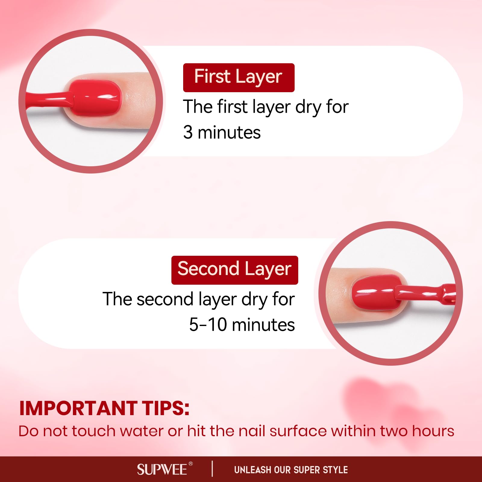 SUPWEE white nail polish bottle for clean, crisp holiday tips and base look.
