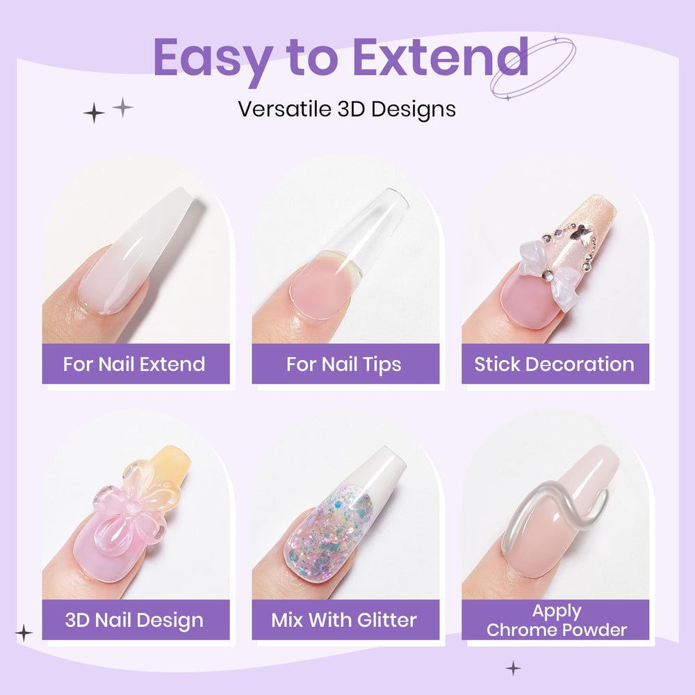 SUPWEE white nail extension gel 14g for crisp sculpted tips