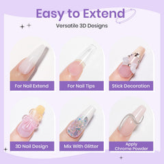 SUPWEE white nail extension gel 14g for crisp sculpted tips