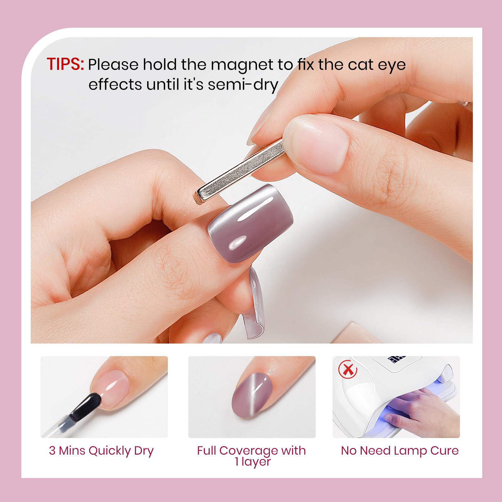 SUPWEE magnetic stick in use creates sharp cat-eye effect