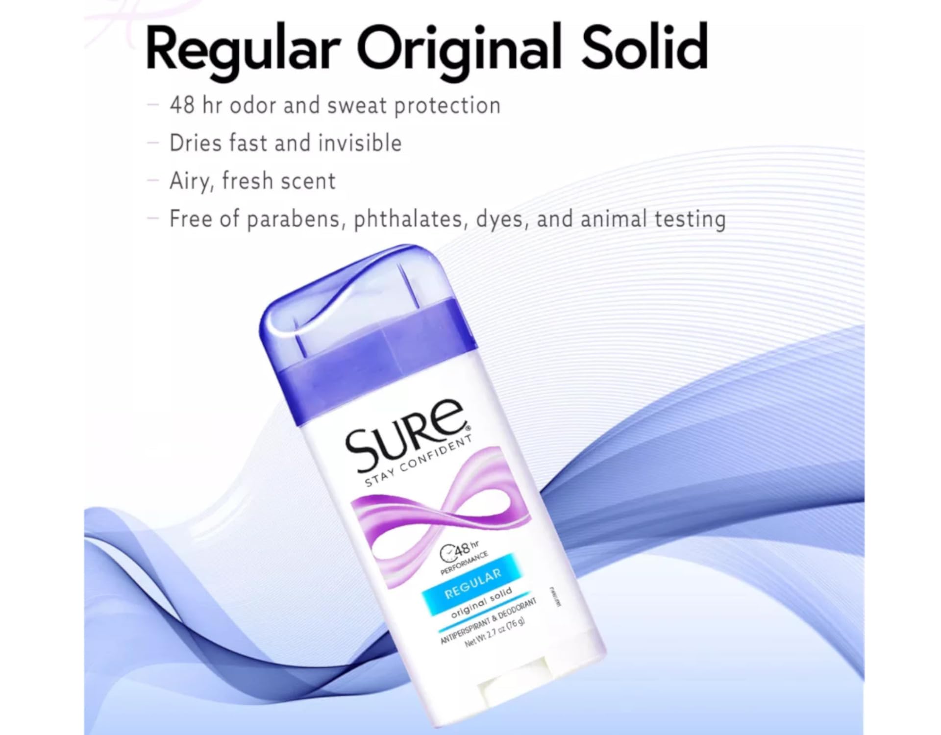 Sure wide-stick design delivers quick, even coverage.
