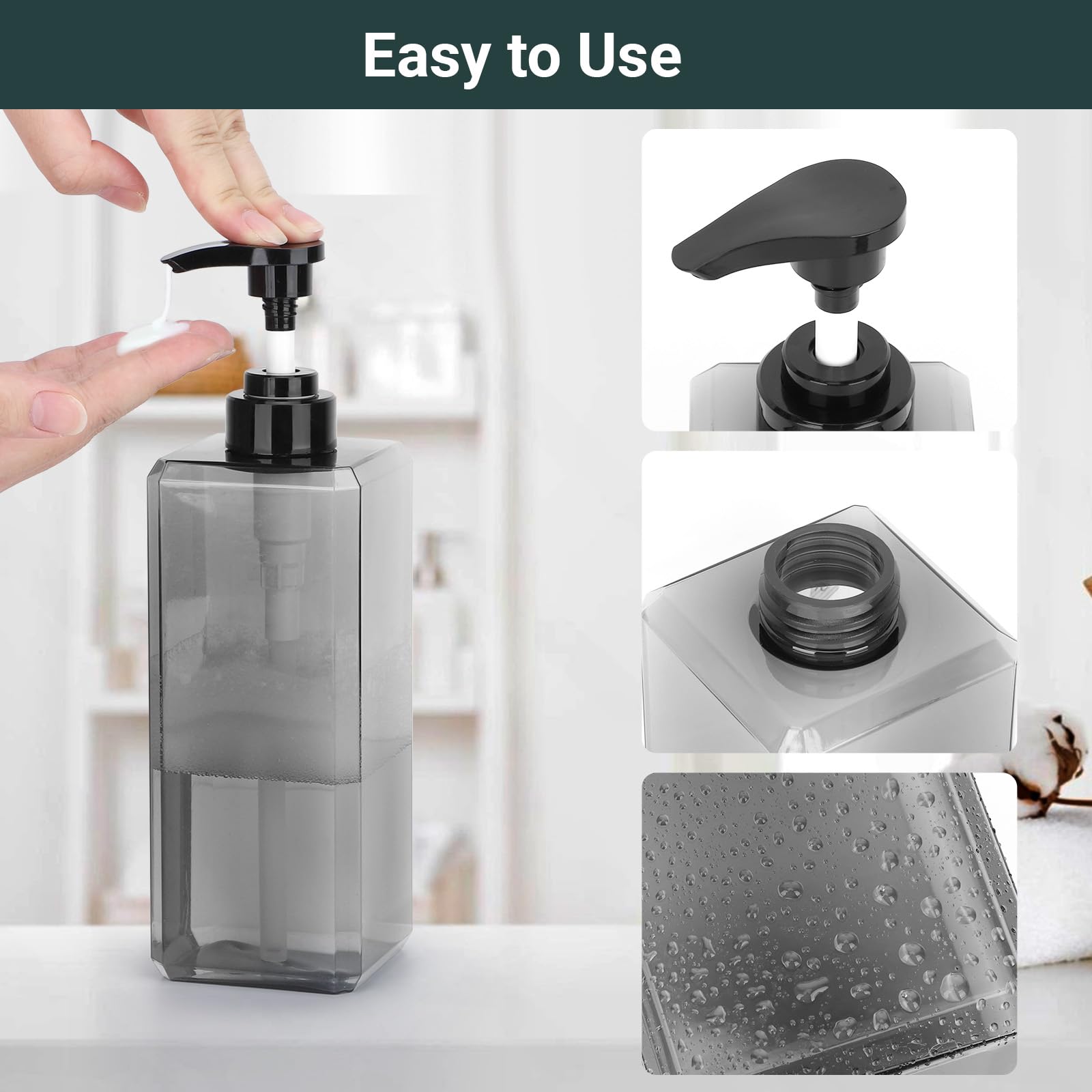 SUREAM 800ml capacity bottles showing liquid level for timely refills
