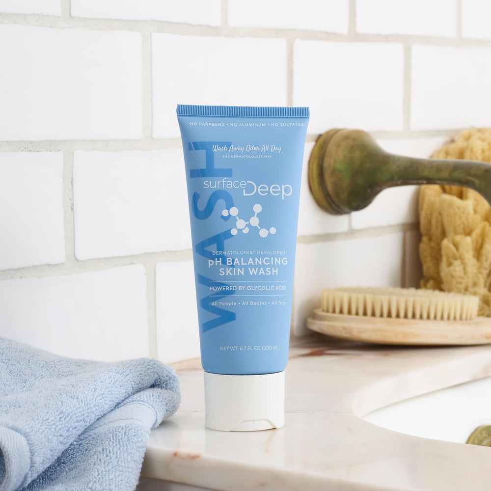 Surface Deep PH Balancing Wash foaming lather shows rich cleanse for sensitive skin