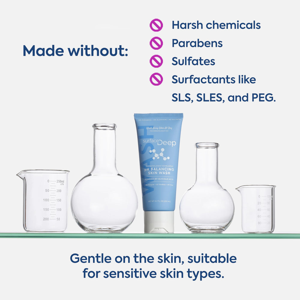 Surface Deep PH Balancing Wash gentle formula for sensitive skin in routine