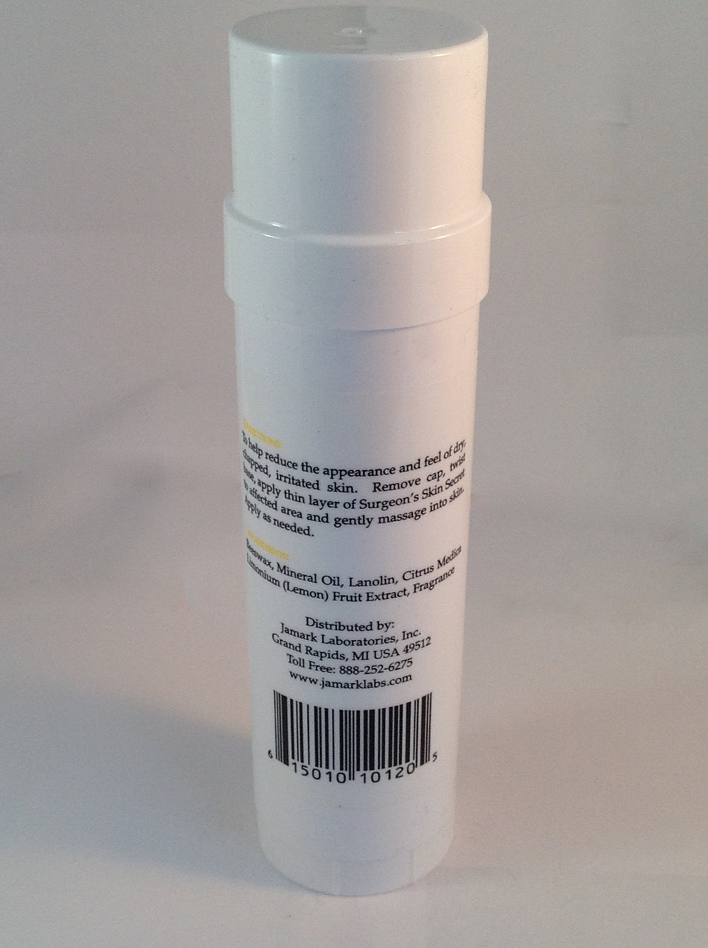 Surgeon's Skin Secret beeswax moisturizer 2-pack lemon twist-up ideal for dry lips and hands