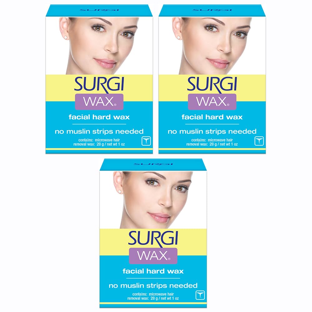 Surgiwax face wax kit three-pack for at-home use