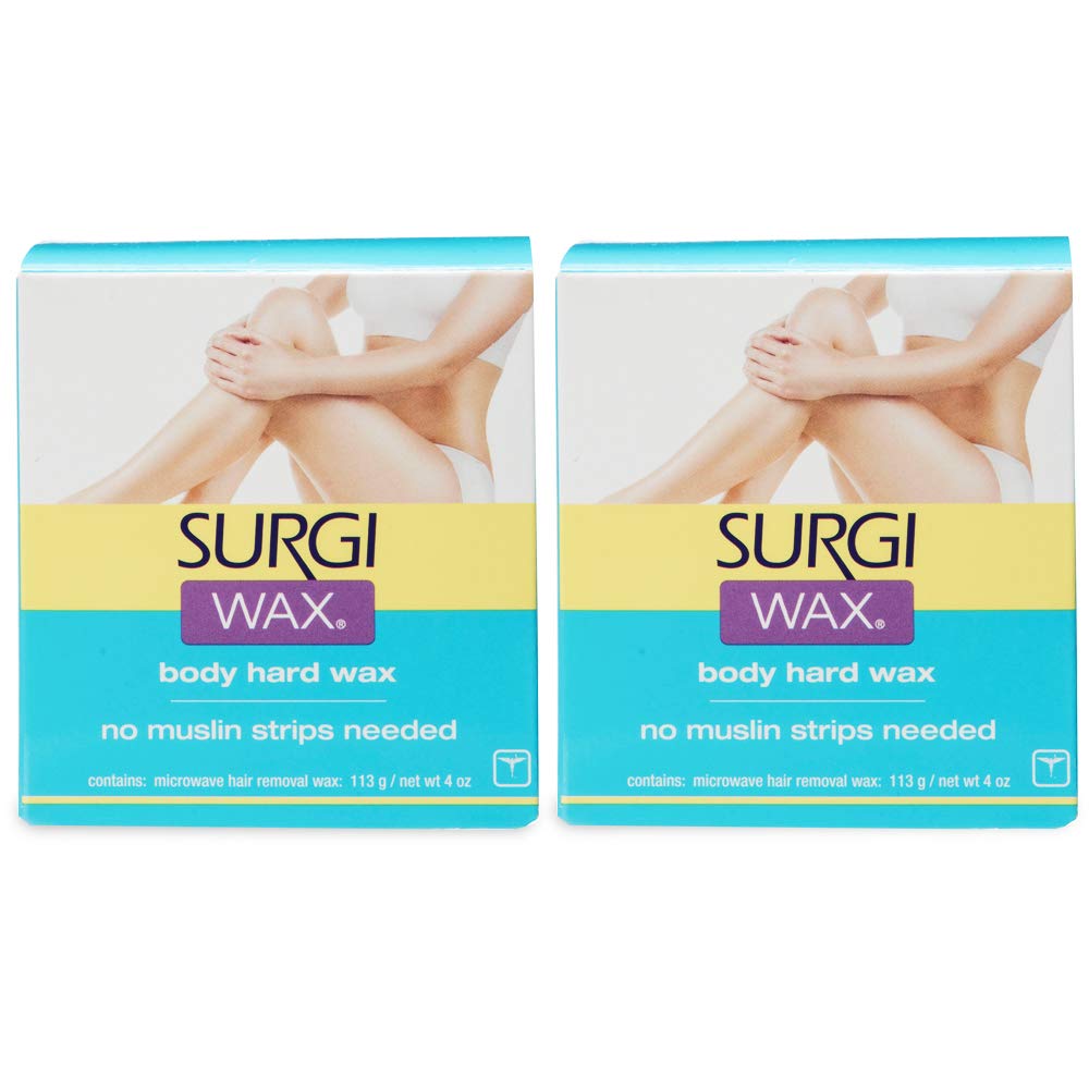 Surgiwax microwave wax two-pack ready for fast, budget-friendly at-home hair removal.