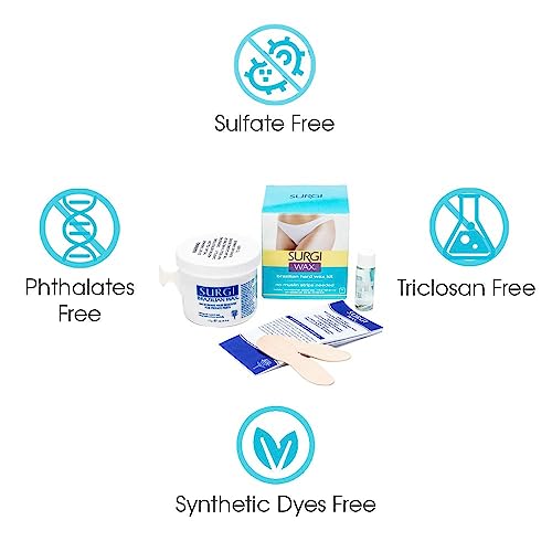 Surgiwax waxing guide illustrations providing step-by-step visuals