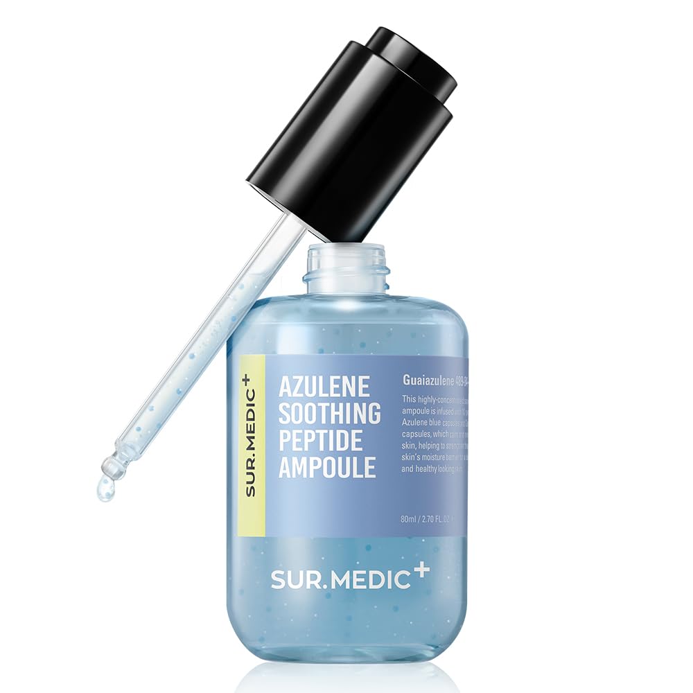 SUR.MEDIC+ Azulene centella ingredients visual suggesting calming skin support.