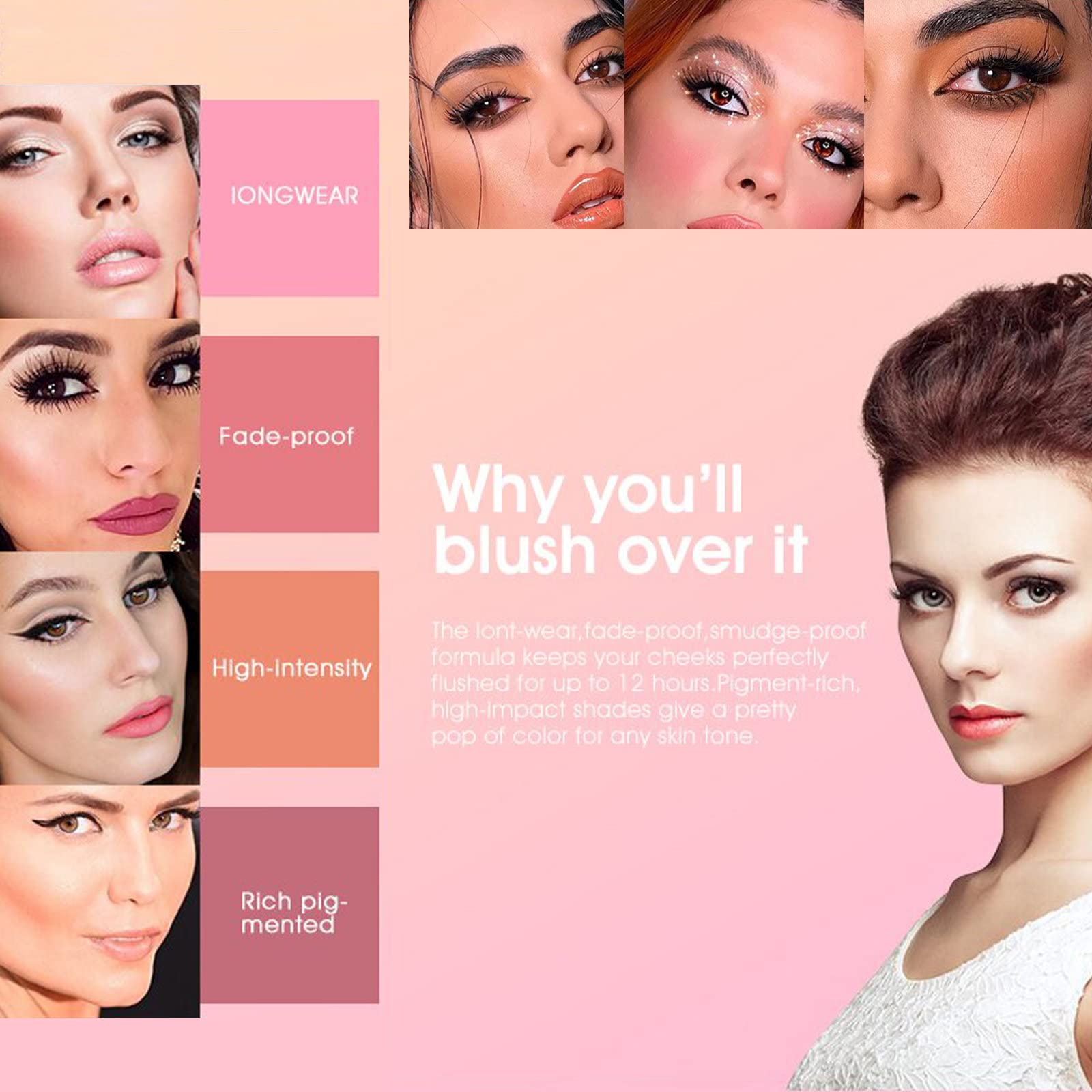 Surorain matte finish enhances natural flush without heaviness.