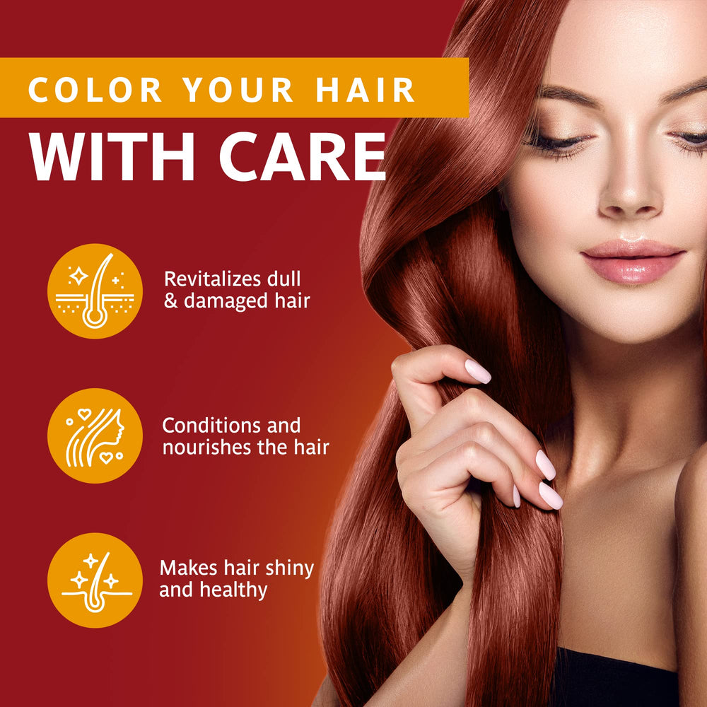 Hair after using Surya Brasil Henna Cream showing finished shine and softness