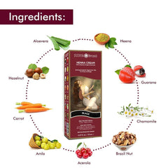Surya Brasil Henna Cream herbal blend highlights Ayurvedic ingredients