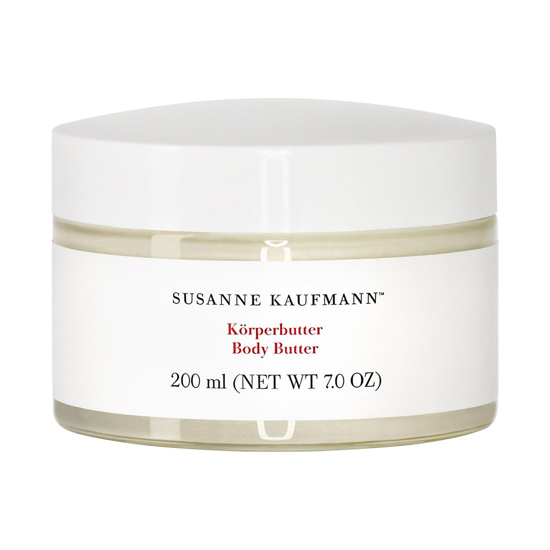 Susanne Kaufmann Body Butter jar—rich, nourishing hydration for dry skin.