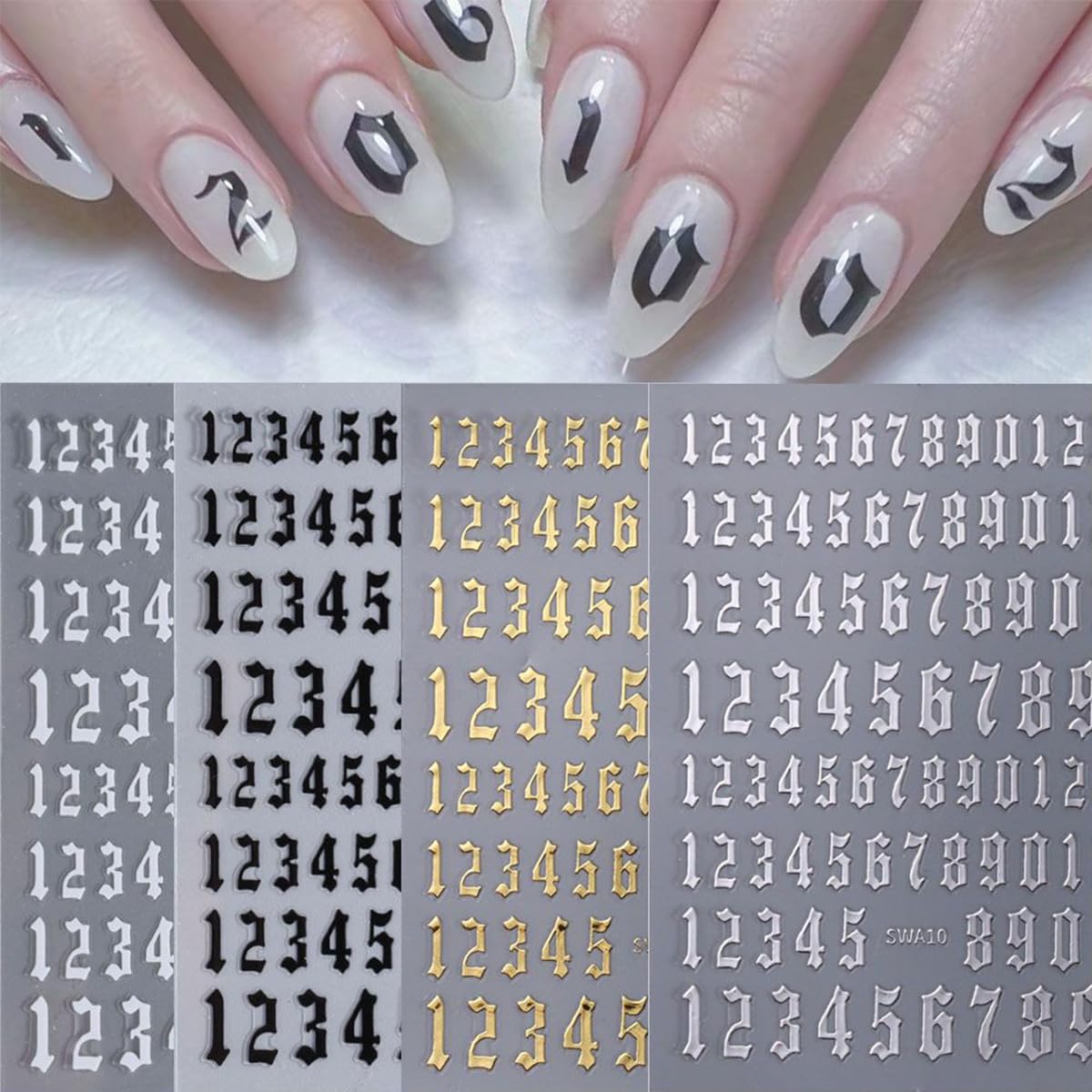 Sutaozhi easy-application tweezers with nail stickers for simple DIY art.