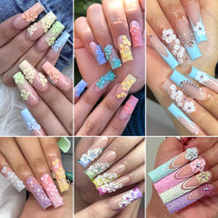 SUTOKAKA flatback pearls and rhinestones add classic sparkle to manicures.
