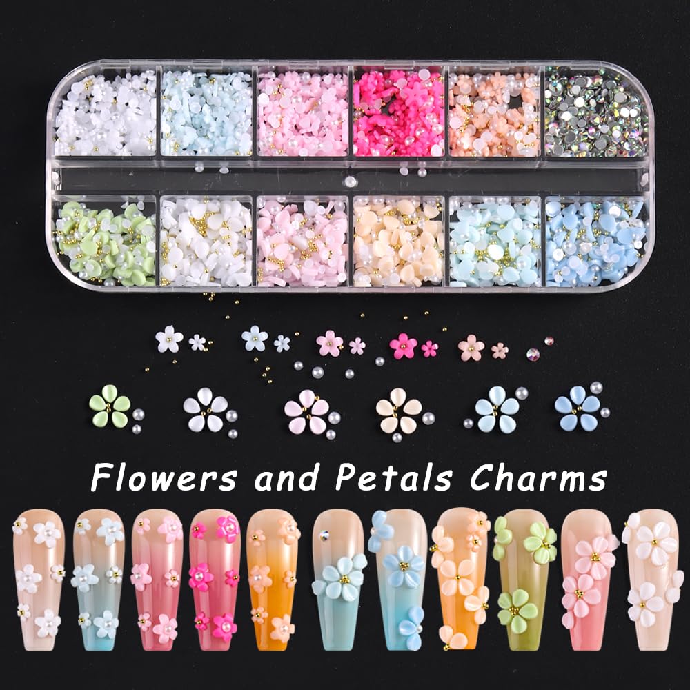 SUTOKAKA flower petals charm mix provides multiple colors for versatile designs.