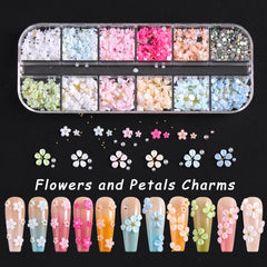 SUTOKAKA flower petals charm mix provides multiple colors for versatile designs.