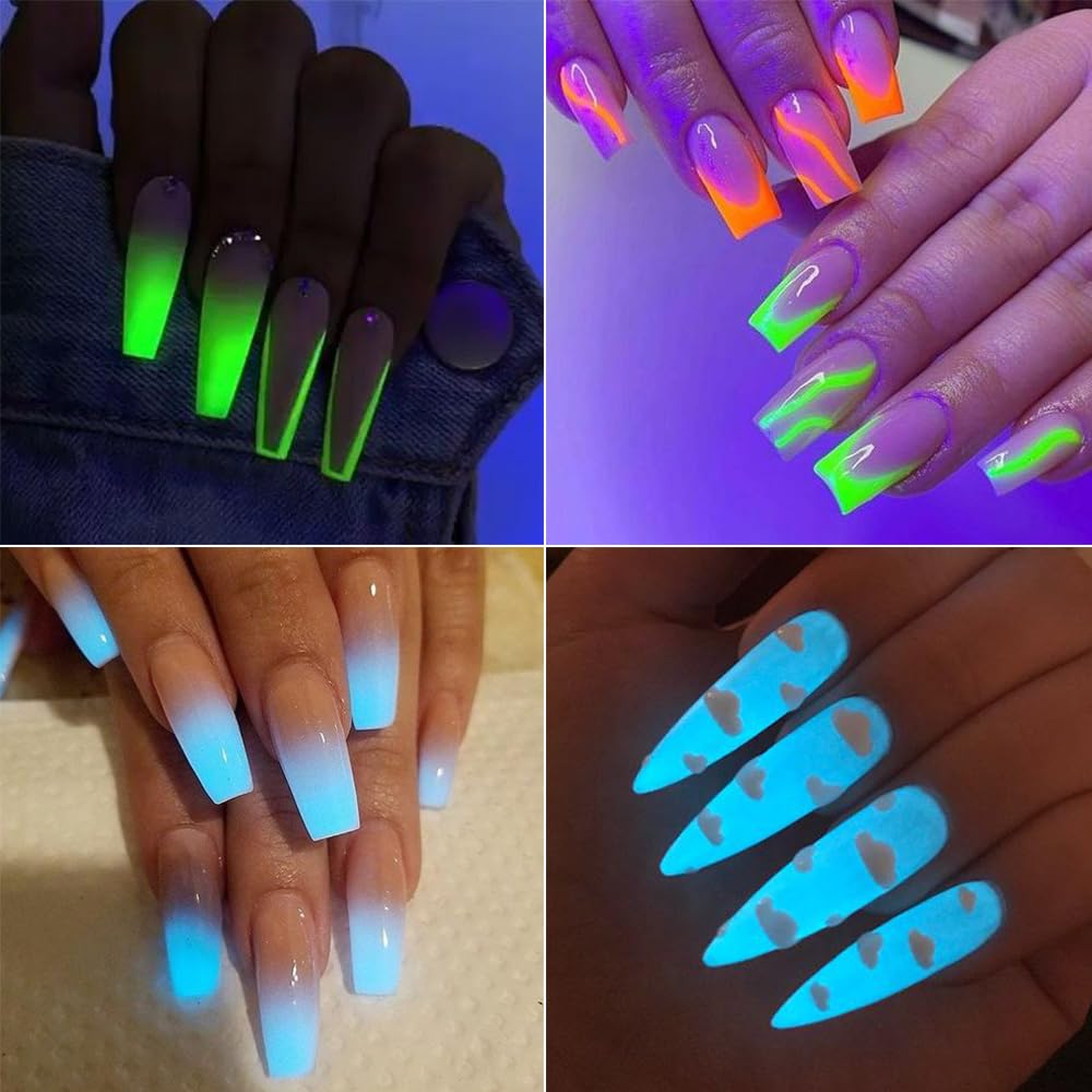 SUTOKAKA glow powder orange yields bright night glow effects for designs.