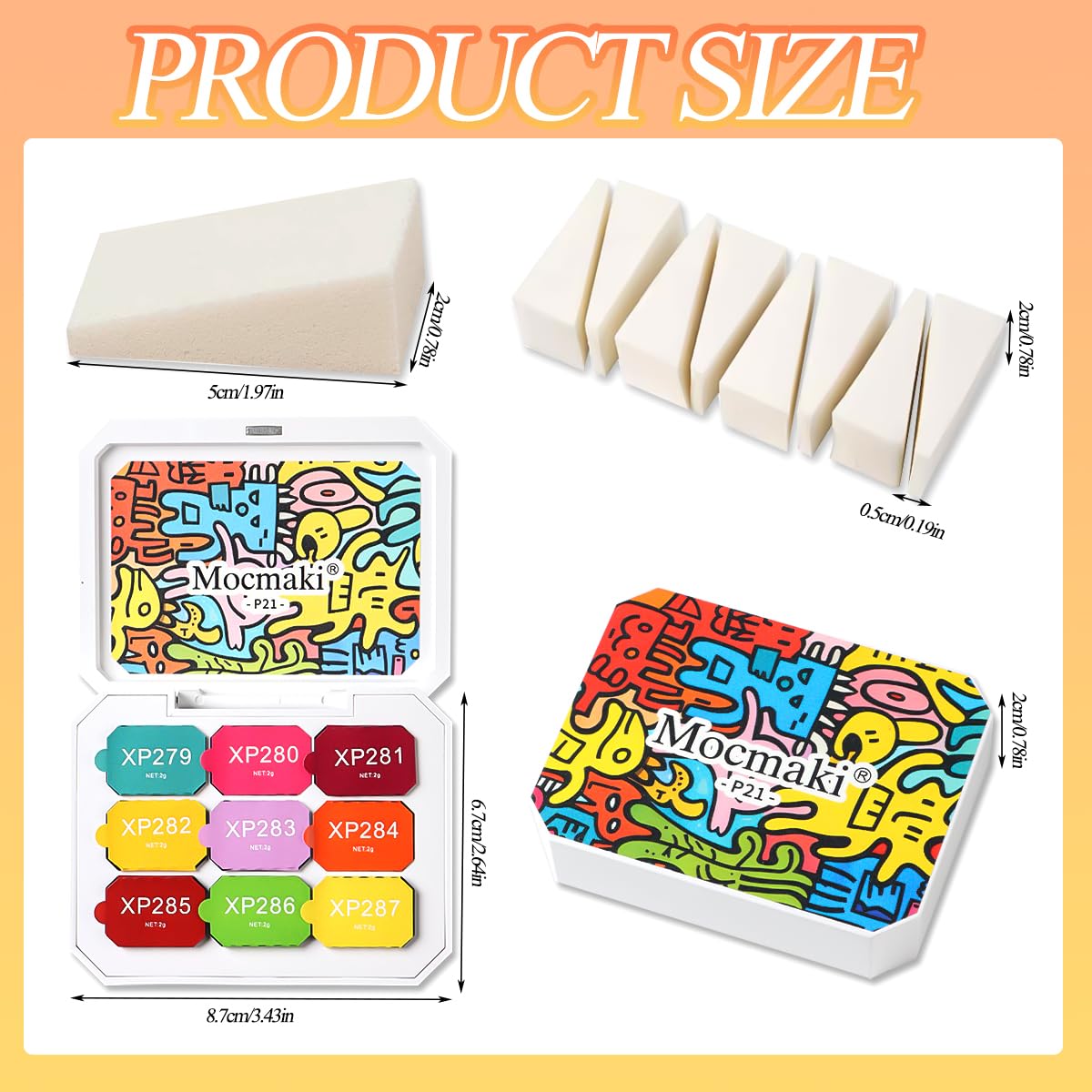 SUTOZMIWE 8pcs nail sponges enable effortless gradient application.