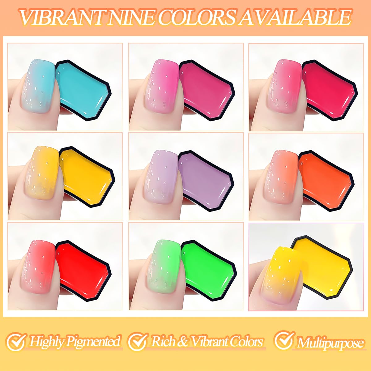 SUTOZMIWE summer ombre palette ideal for chic nail designs.