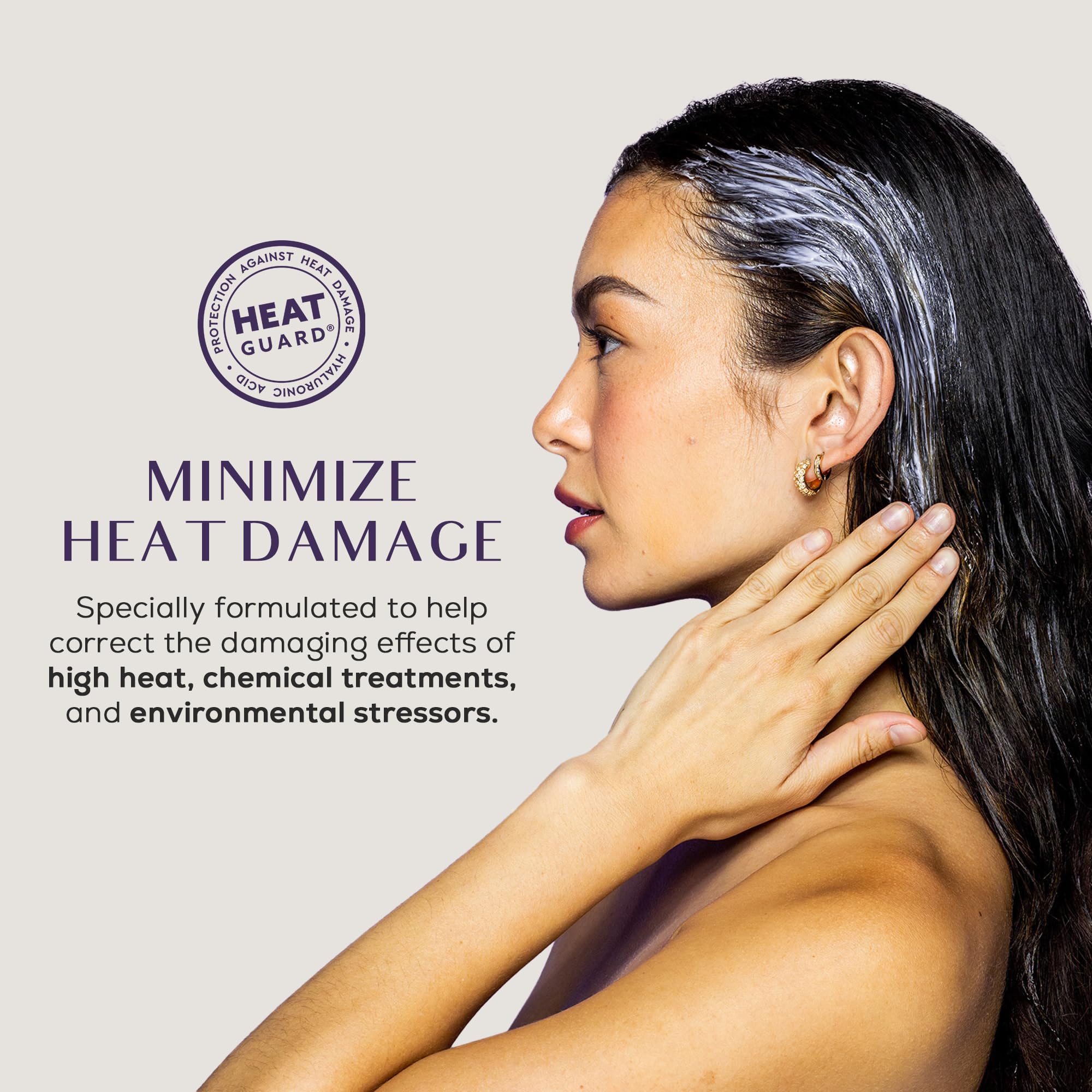SUTRA Heat Guard Hair Mask cream texture demonstrates rich conditioning for silky strands.