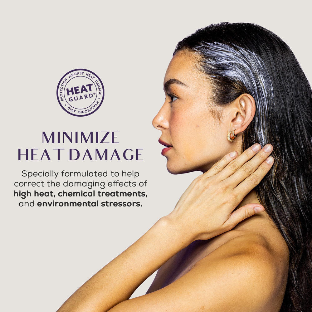 SUTRA Heat Guard Hair Mask cream texture demonstrates rich conditioning for silky strands.