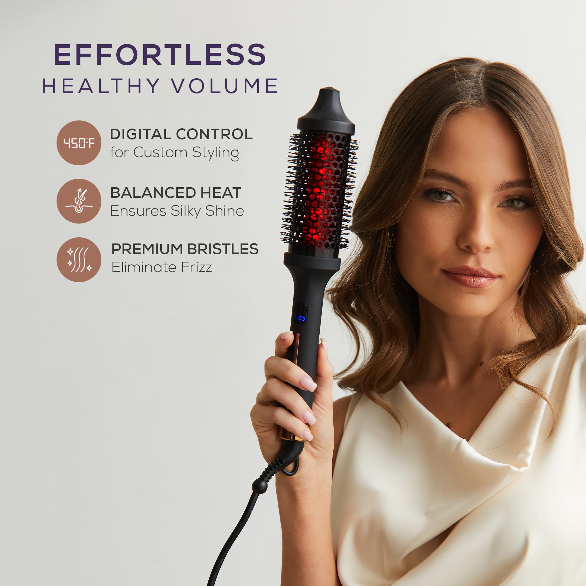 SUTRA Thermal Brush ergonomic handle designed for comfortable styling