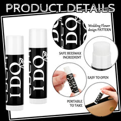 Suttmin lip balm with black and white wedding design for stylish party favors
