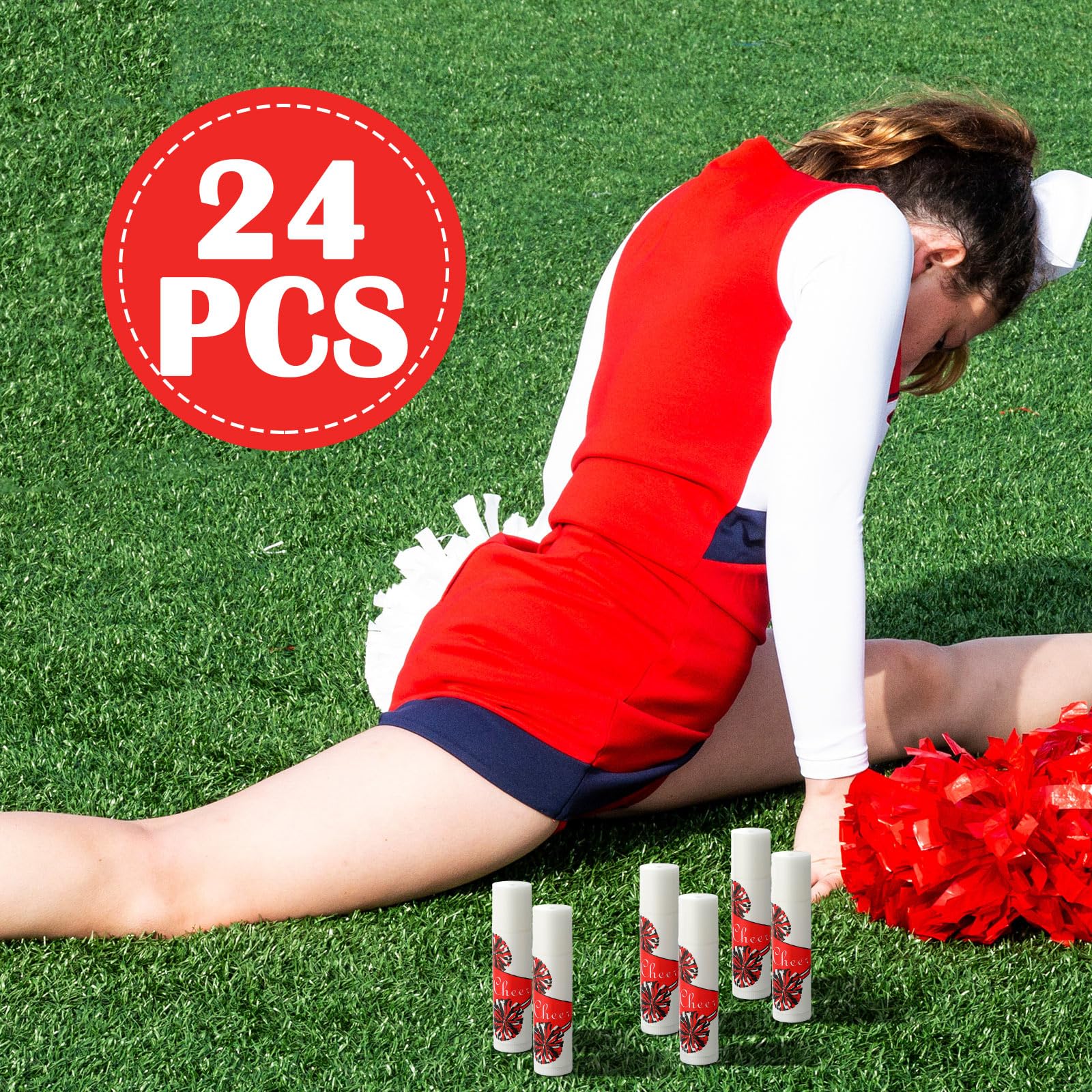 Suttmin Cheer Lip Balm in use on lips for moisture.