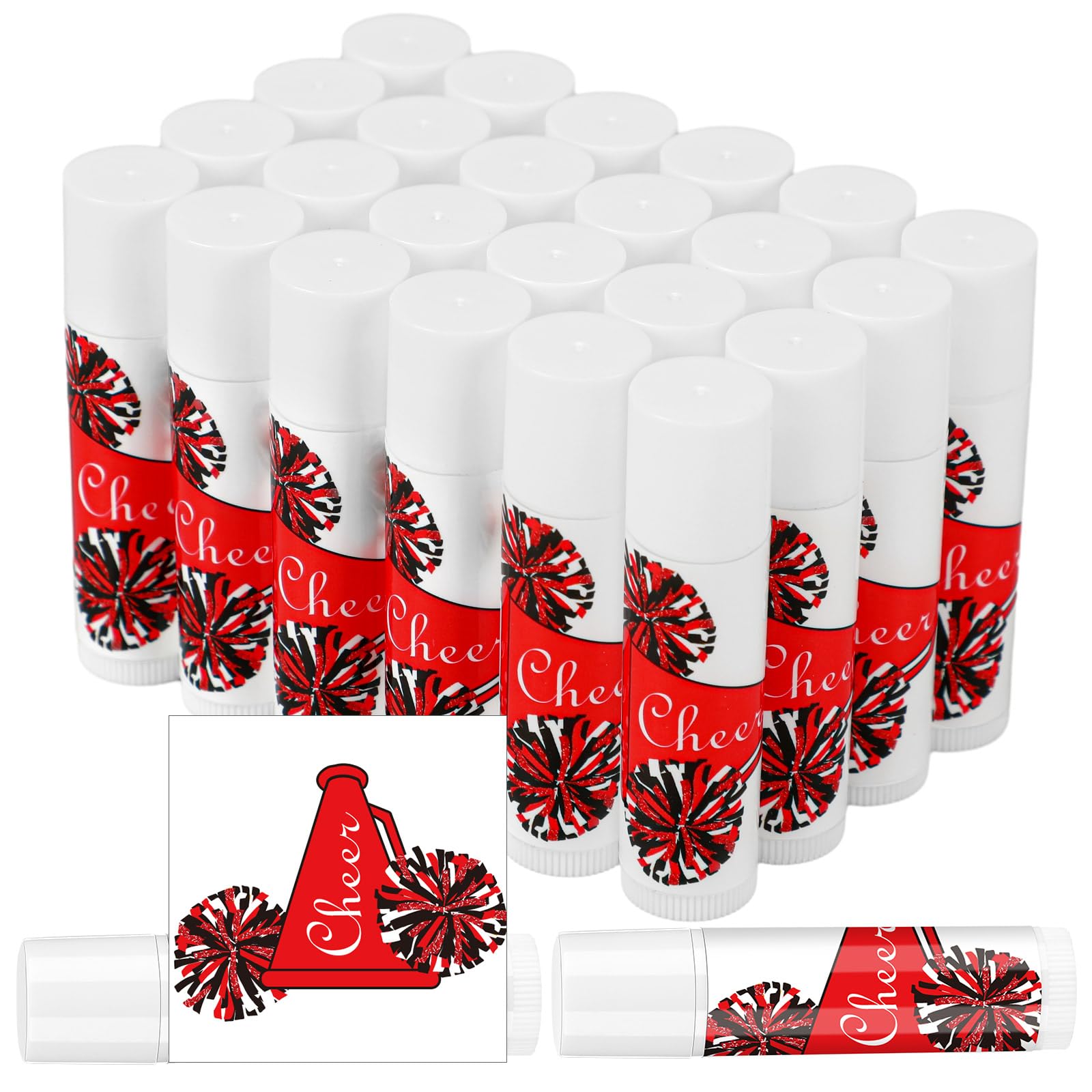 Suttmin Cheer Lip Balm red tube close-up for on-the-go lip care.