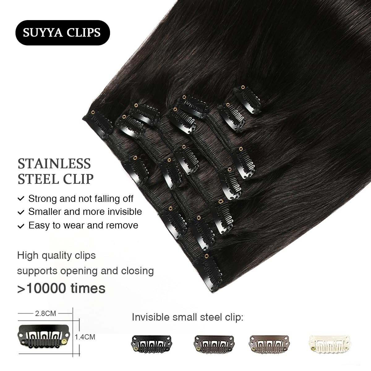 SUYYA fast clip-in application system for quick, secure styling