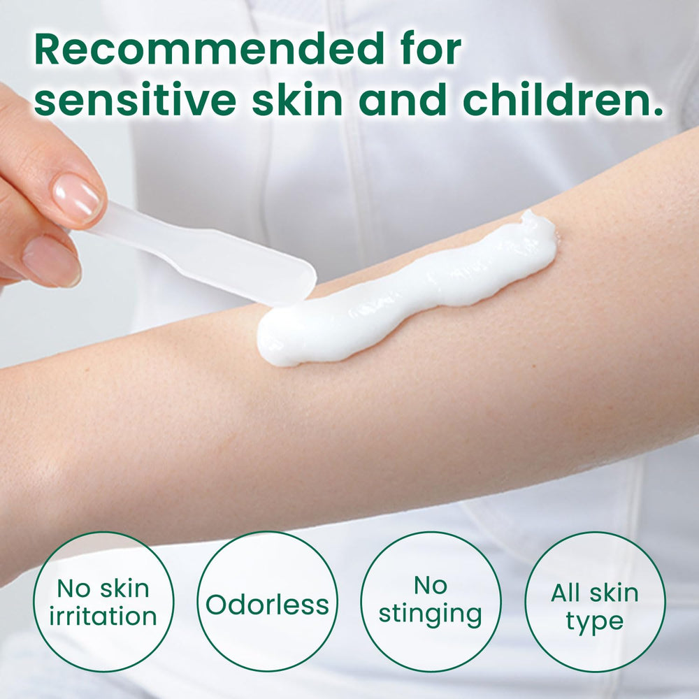 Suzuki Herb Laboratory application texture being smoothed on skin for smooth results