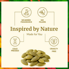 SVA Organics pumpkin seed oil pour close-up showing light texture for quick absorption