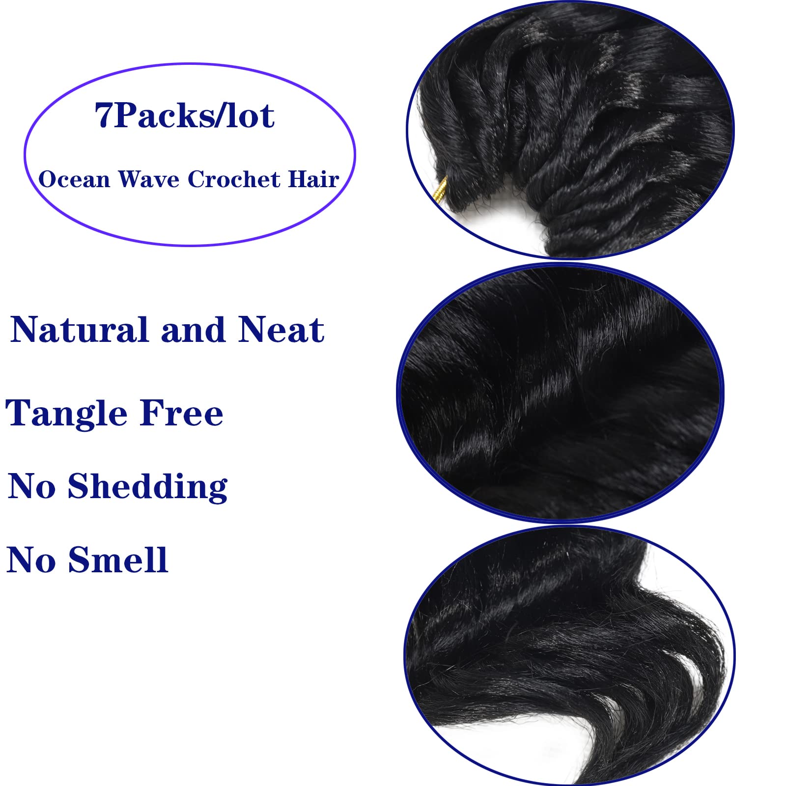 Svolna Ocean Wave Crochet Hair Soft Texture lengthens comfort and wearability