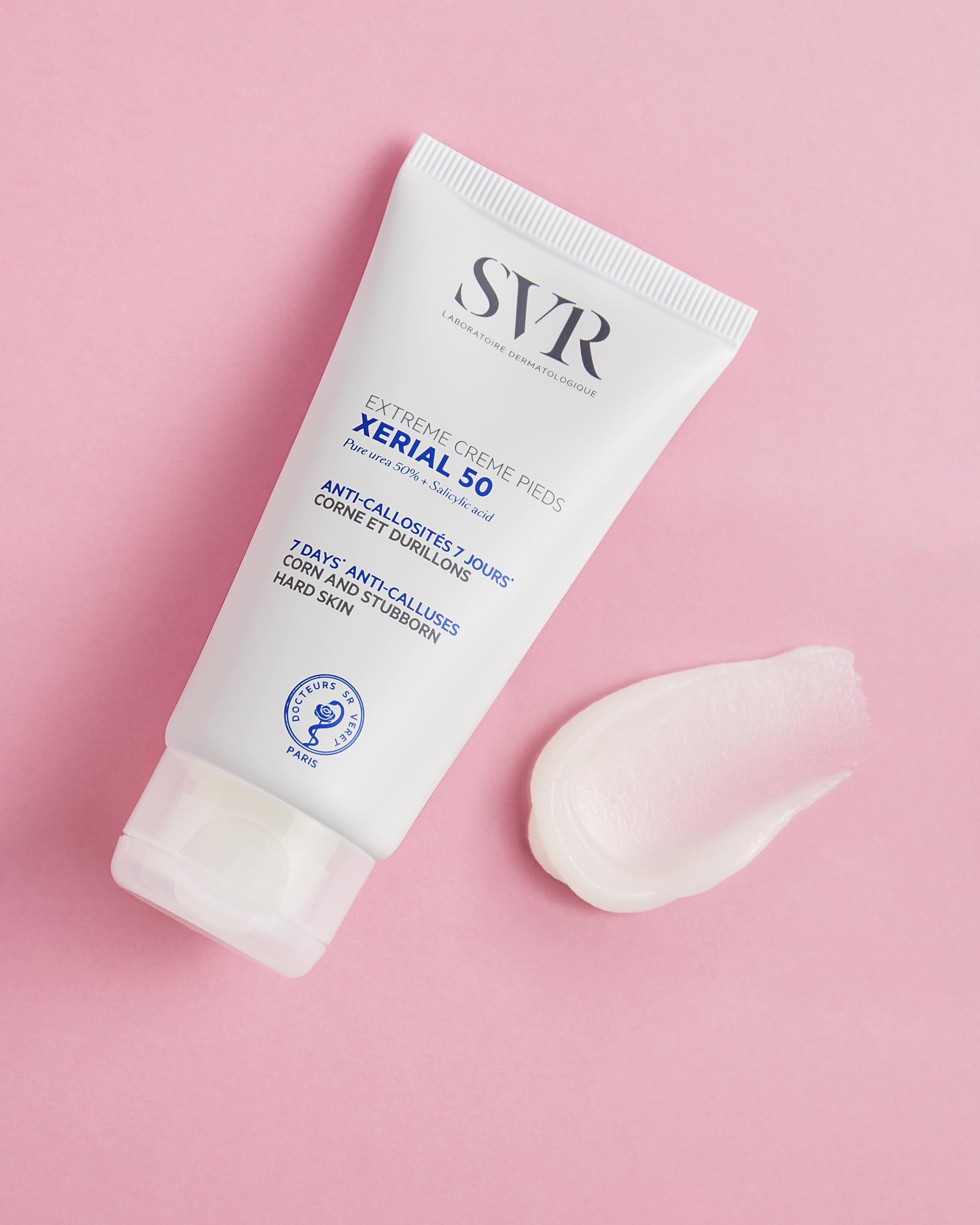 SVR Xerial 50 Extreme Foot Gel demonstrates non-greasy formula for quick skin care