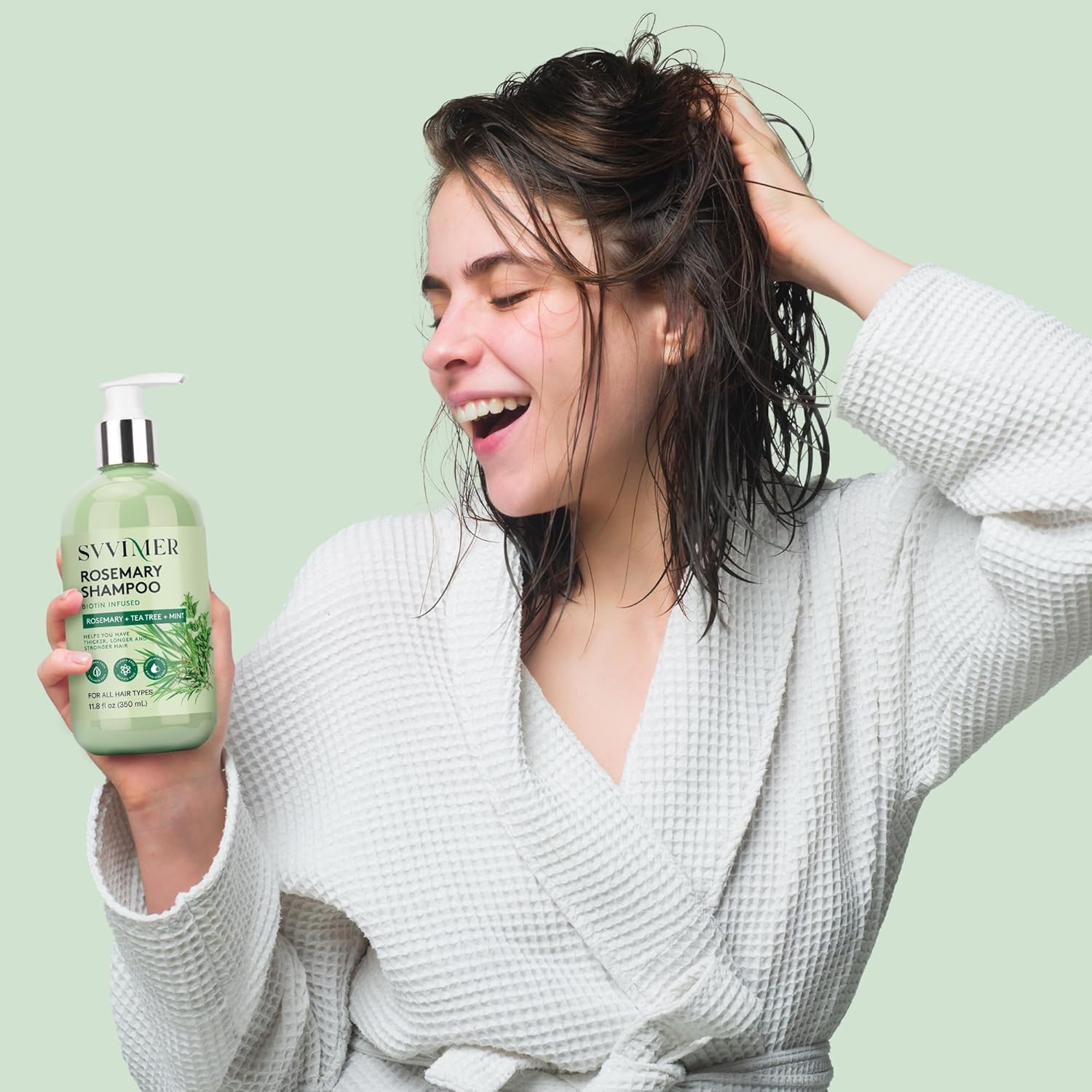 Svvimer sulfate-free formula label emphasizing gentle cleansing