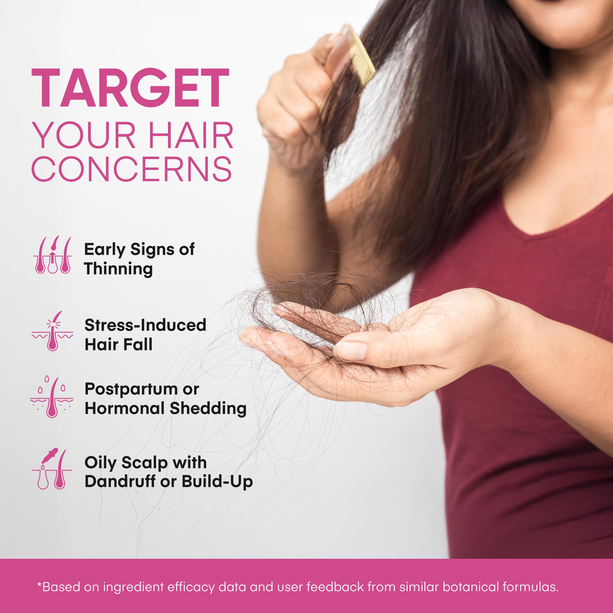 Svvimer onion rosemary biotin shampoo ingredients panel with natural botanicals