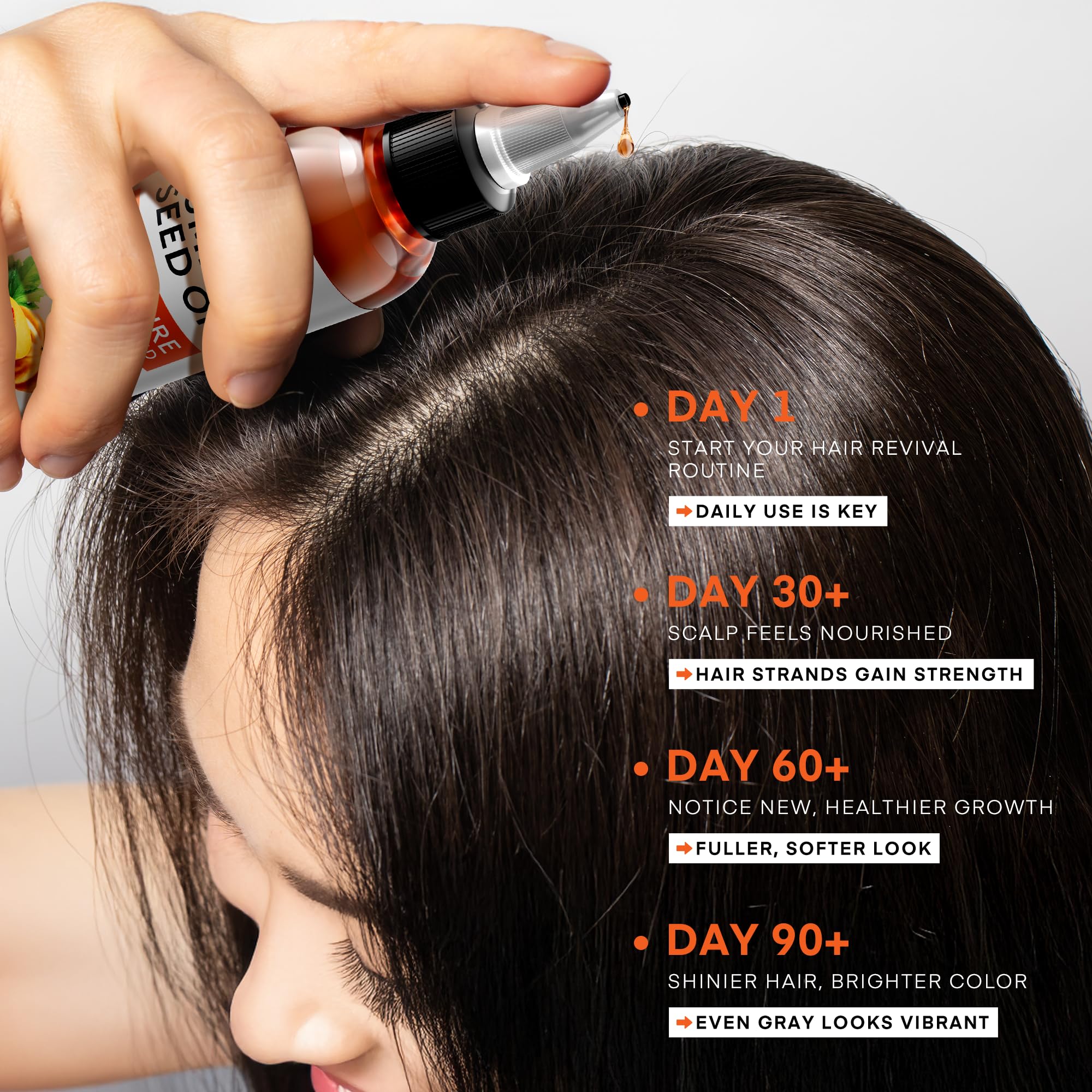 Svvimer pumpkin seed oil on scalp aids gentle conditioning and nourishment