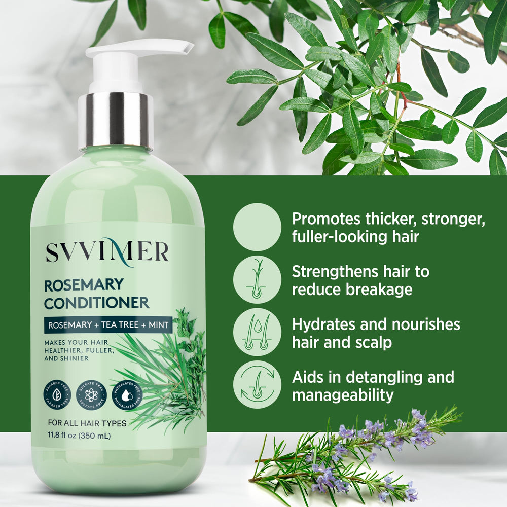 Svvimer rosemary conditioner texture close-up ready for application