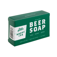 Swag Brewery Hoppy IPA beer soap shower scene demonstrates versatile use.
