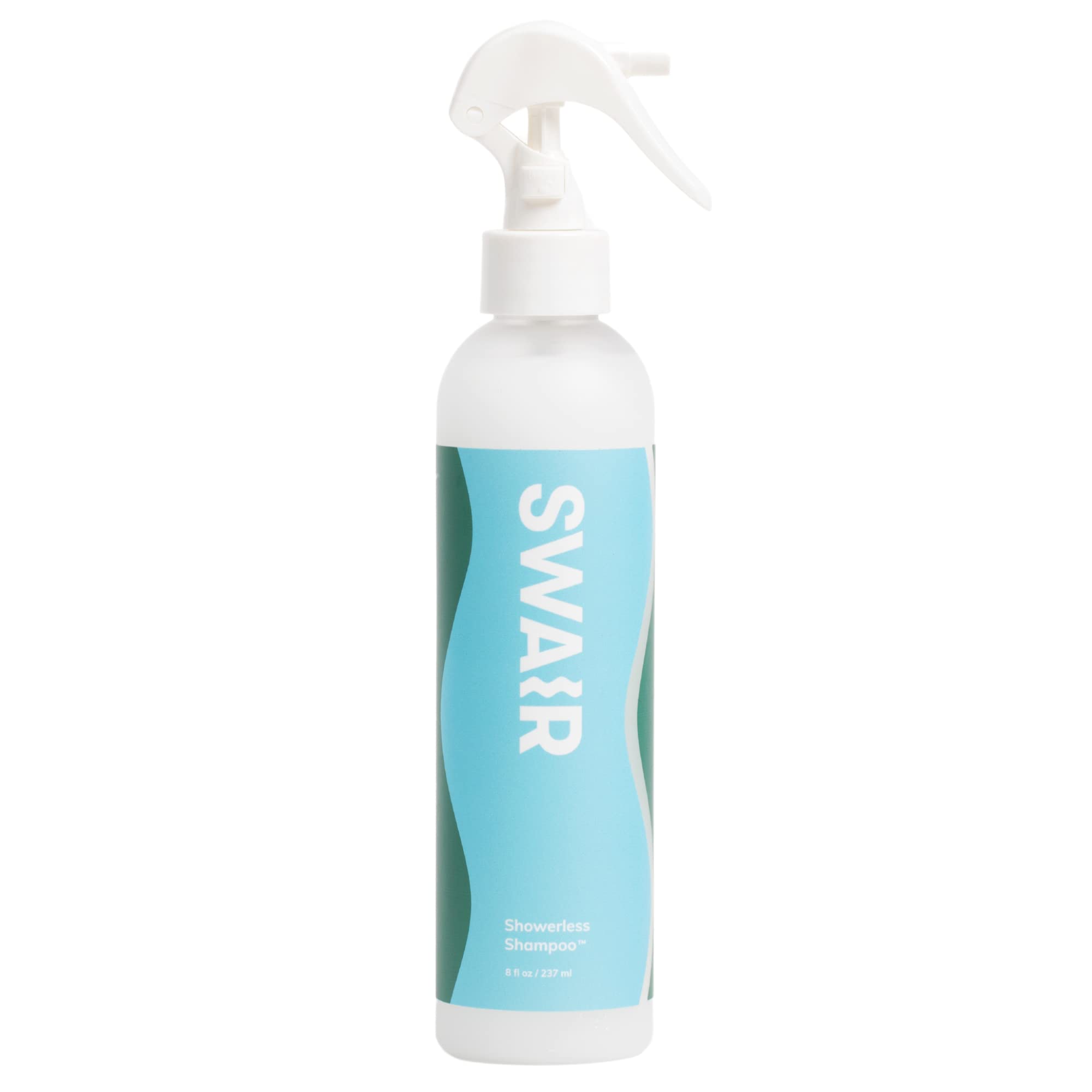 Swair showerless shampoo bottle ready for use, supports quick refresh without water