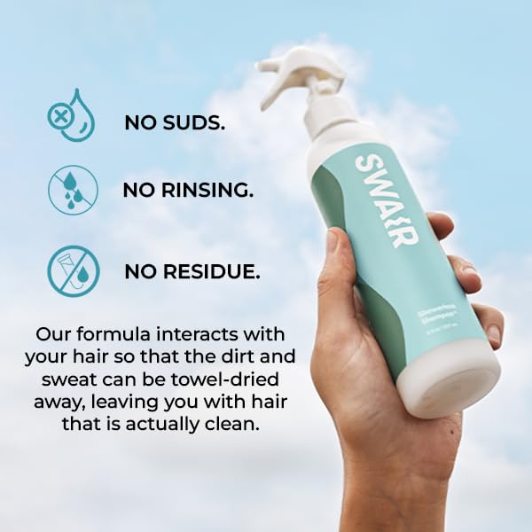 Label highlighting vegan, cruelty-free, alcohol-free formulation of Swair product