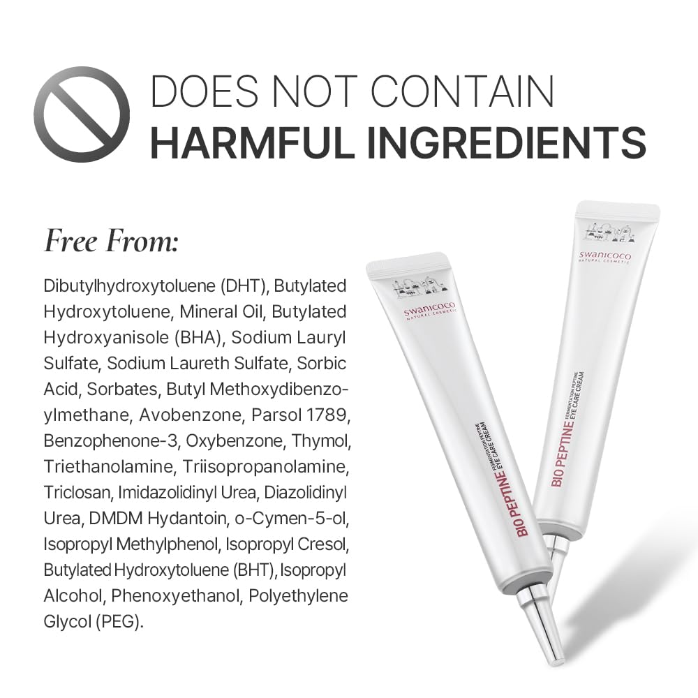 Swanicoco 20ml eye cream packaging suited for home or travel.