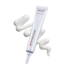 Swanicoco eye cream tube close-up highlights daily hydration benefits.